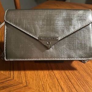 New Michael Kors Metallic Silver Crossbody